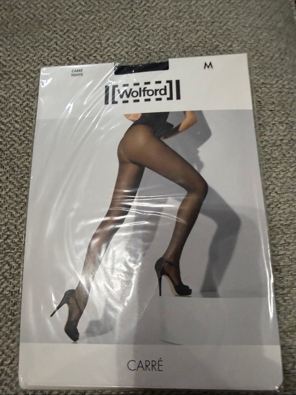Wolford Black Sheer Carré Tights - Women's
